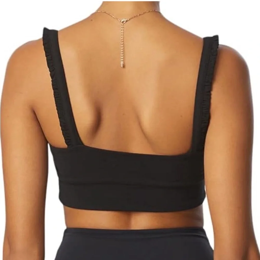 Bandier & Sincerely Jules✨. The Rue Ruffle Bra in Black - Picture 3 of 8